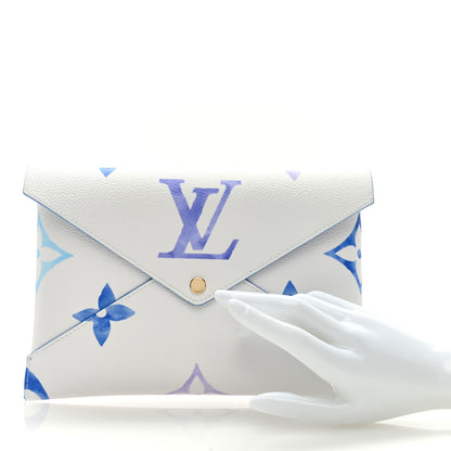 Louis Vuitton Monogram Giant By The Pool Kirigami Pochette Set Blue Rose Beige 2 of 7