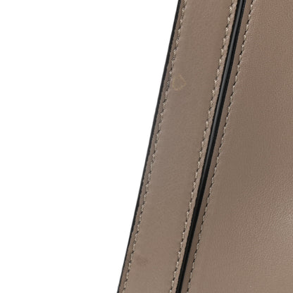 Fendi Vitello Tahiti Burro Medium Peekaboo Iconic Essentially Satchel Tortora Black 17 of 22