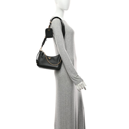 Prada Saffiano Lux Re-Edition 2005 Shoulder Bag Black 2 of 10