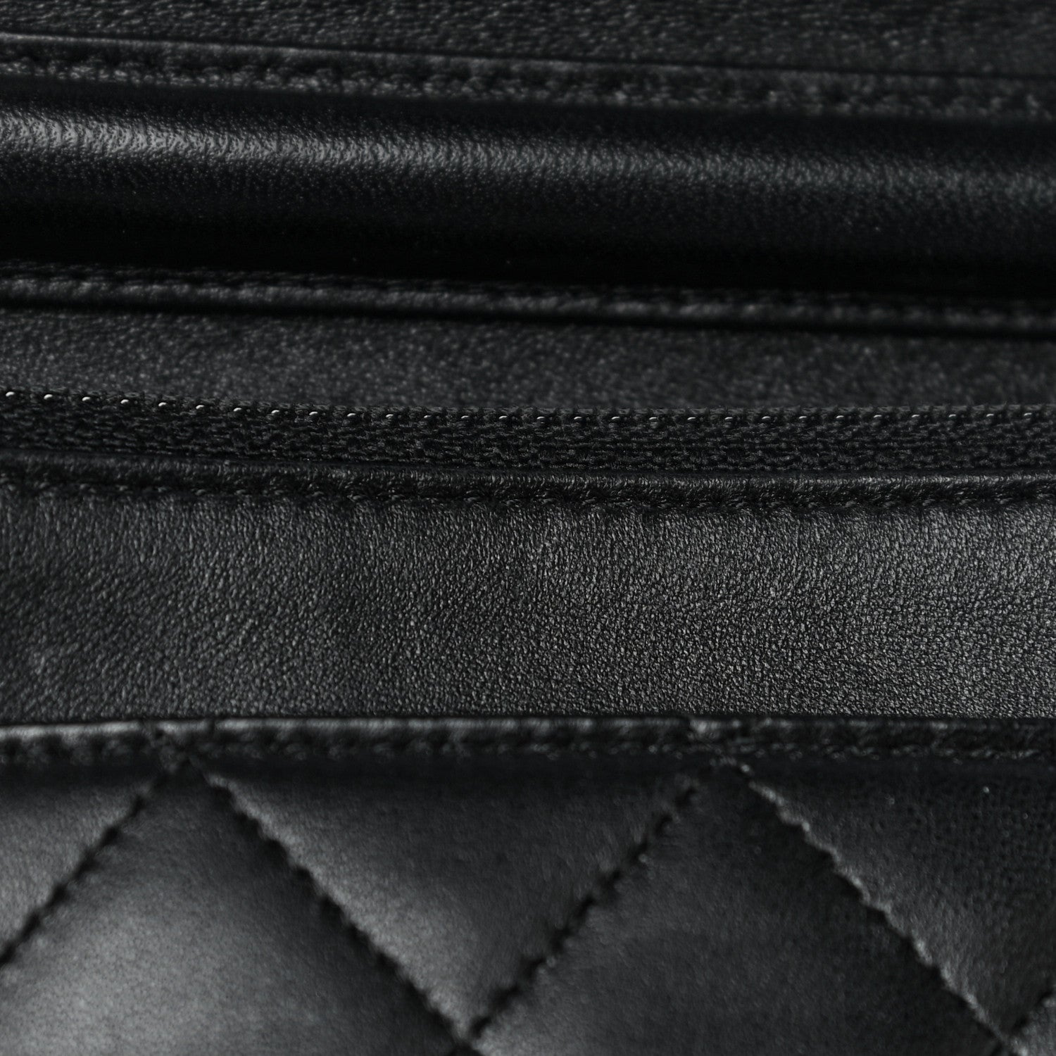 Chanel Lambskin Quilted Wallet On Chain WOC Black 14 of 31