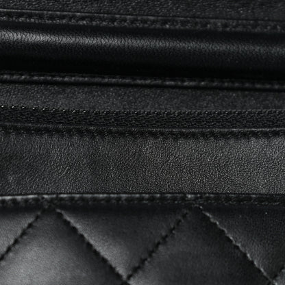 Chanel Lambskin Quilted Wallet On Chain WOC Black 14 of 31
