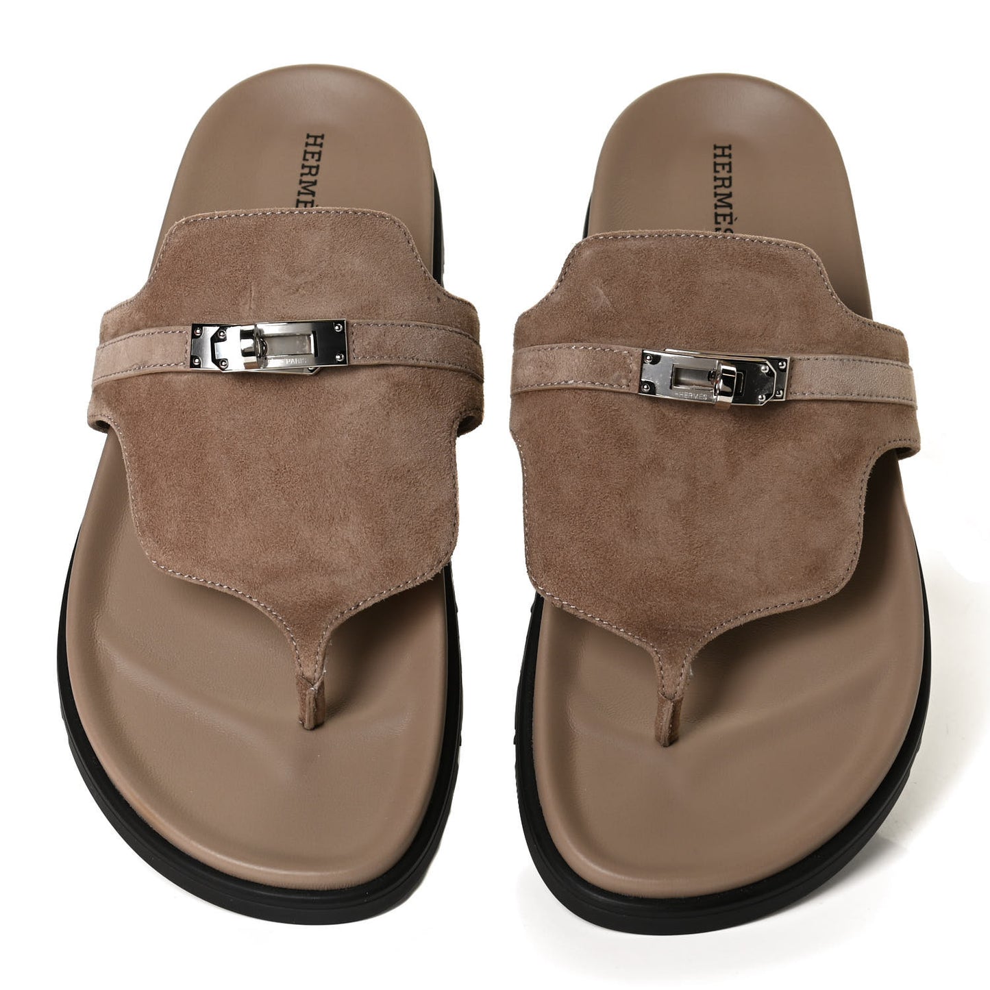Suede Goatskin Womens Empire Sandals 41 Beige Sable