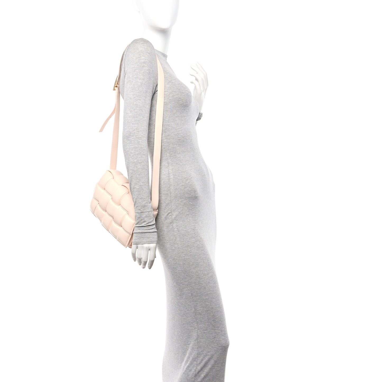 Nappa Maxi Intrecciato Padded Cassette Crossbody Bag Melon Washed
