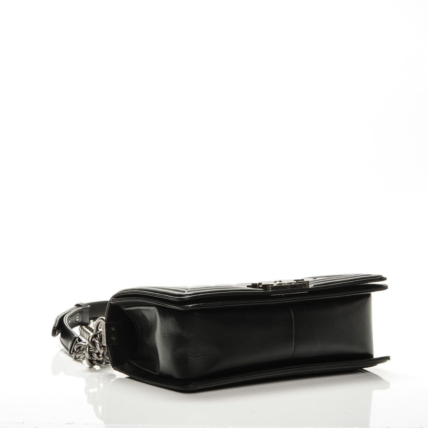 Lambskin Quilted Medium Boy Flap Black