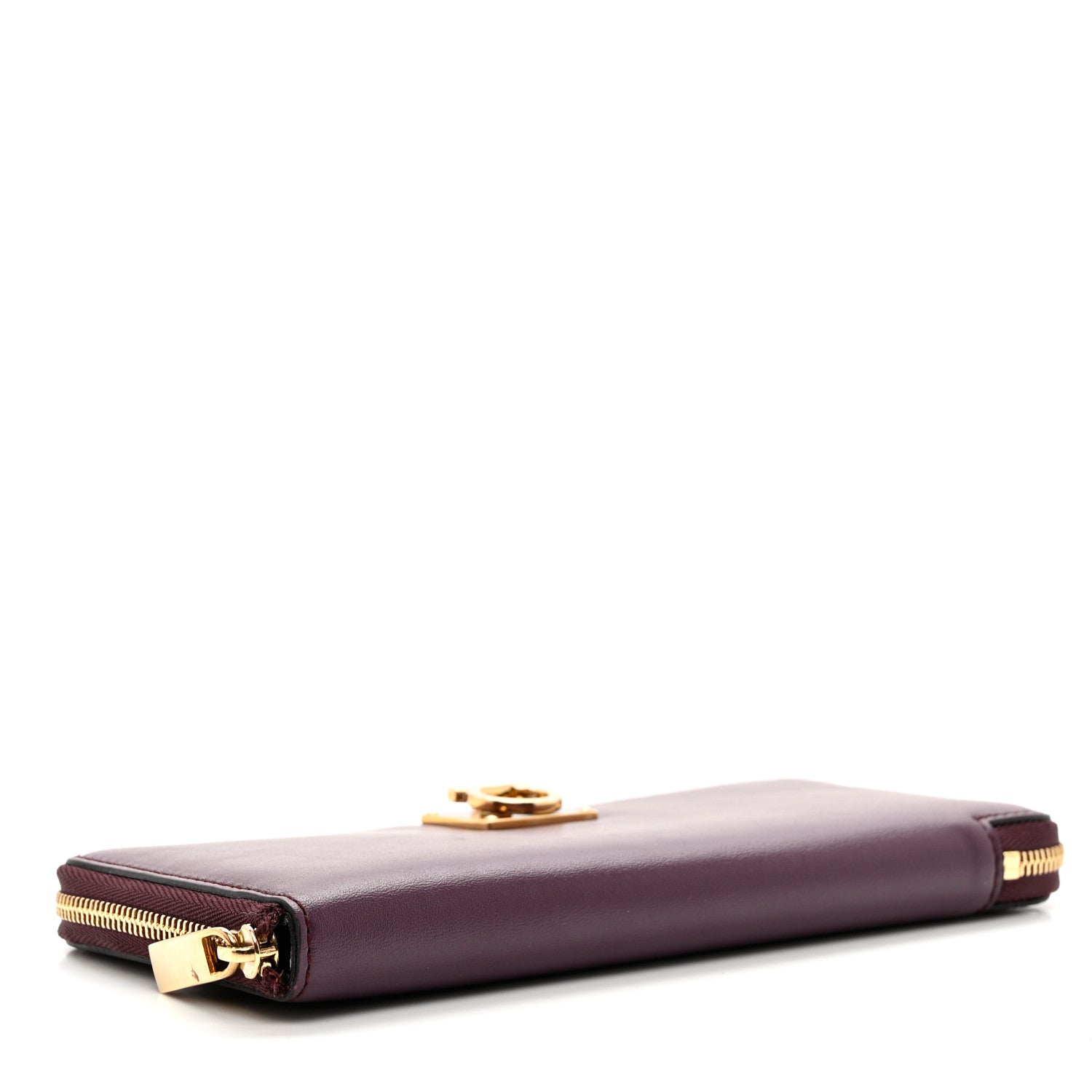 Salvatore Ferragamo Calfskin Sookie Zip Wallet Purple 4 of 6