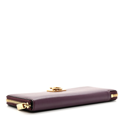 Salvatore Ferragamo Calfskin Sookie Zip Wallet Purple 4 of 6