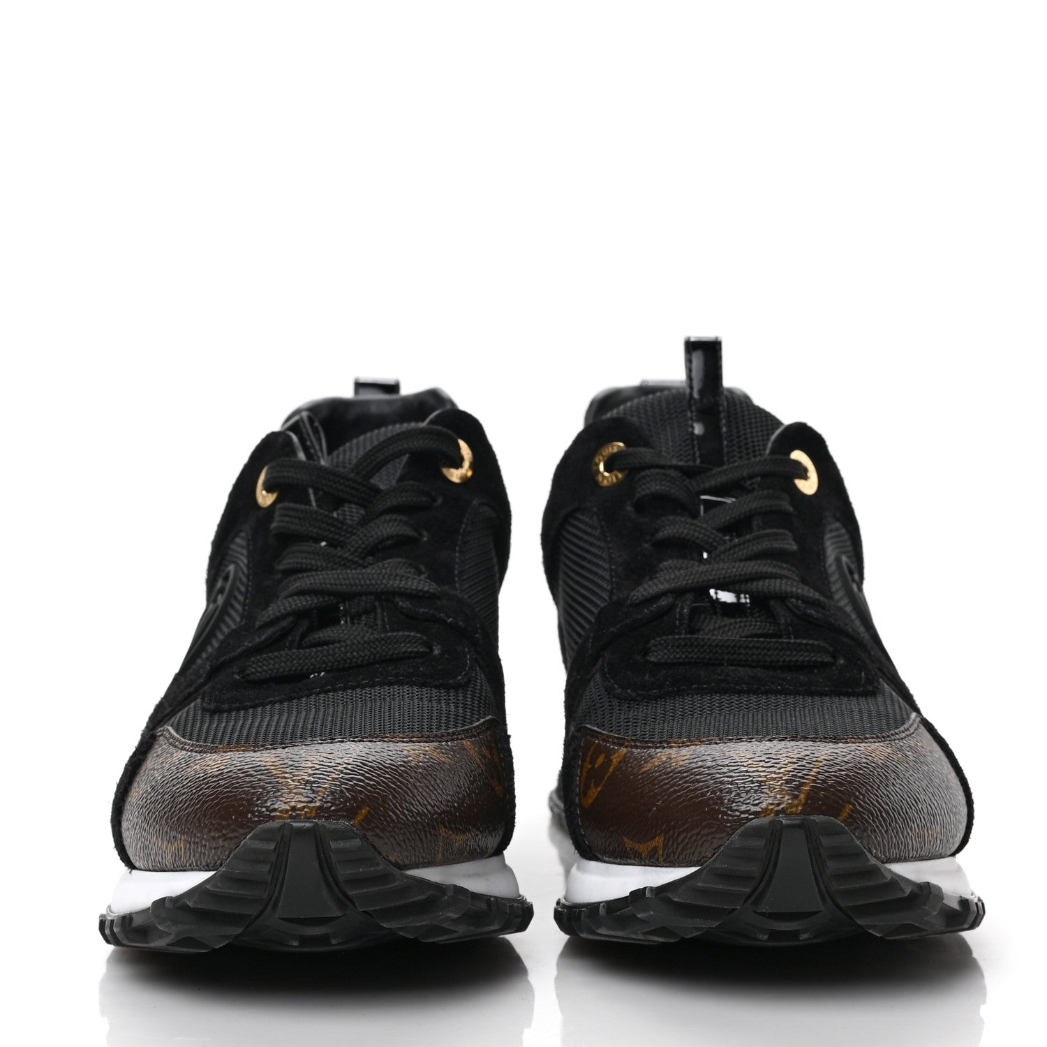 Louis Vuitton Suede Monogram Run Away Sneakers 39.5 Black 2 of 7