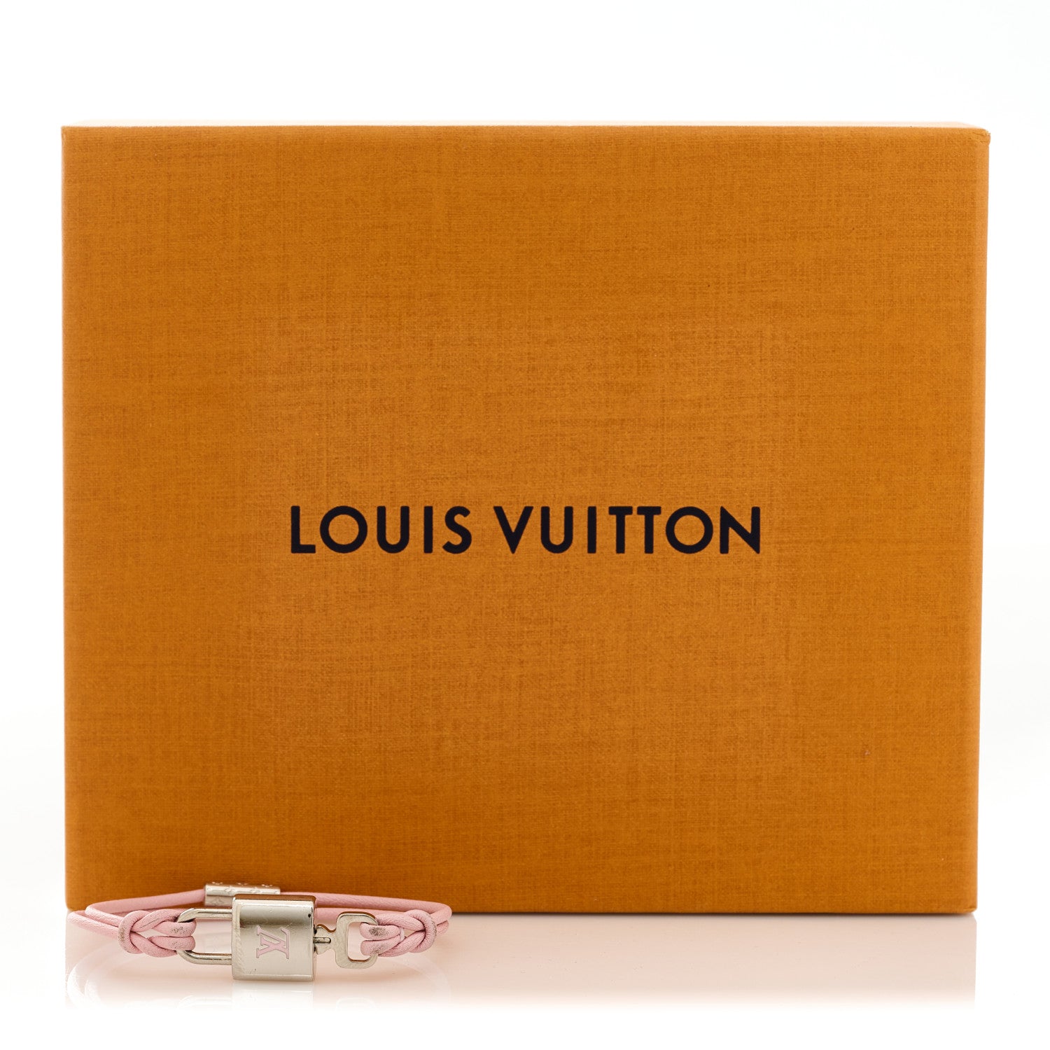 Louis Vuitton Calfskin LV Padlock Bracelet Pink 5 of 5