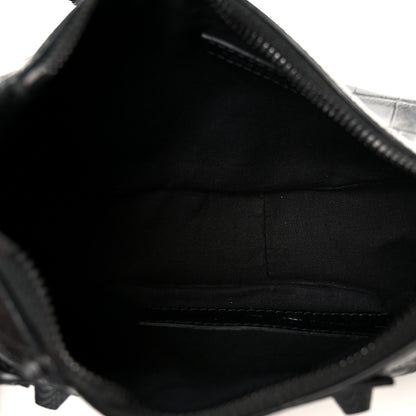 Balenciaga Extra Supple Calfskin Crocodile Embossed Monochrome Le Cagole Shoulder Bag XS Black 6 of 11