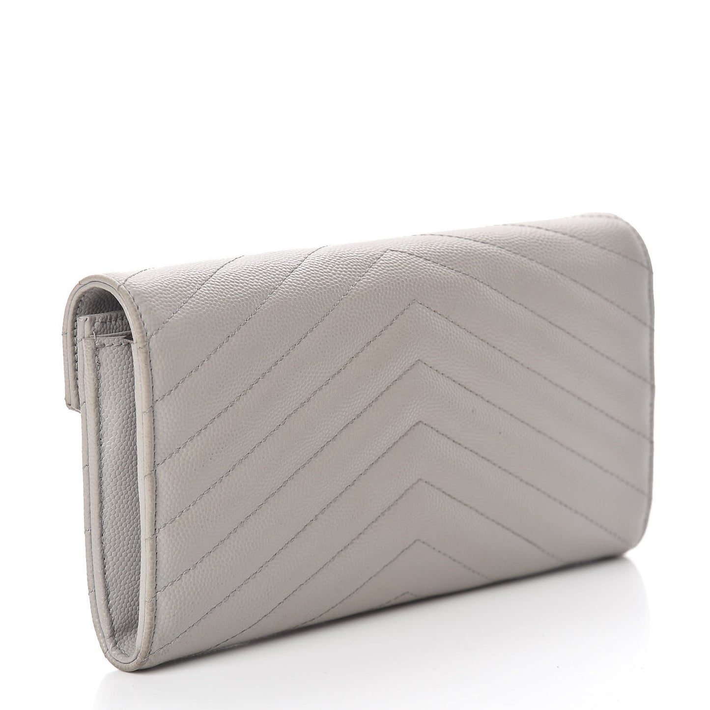 Grain De Poudre Matelasse Chevron Monogram Flap Wallet Souris