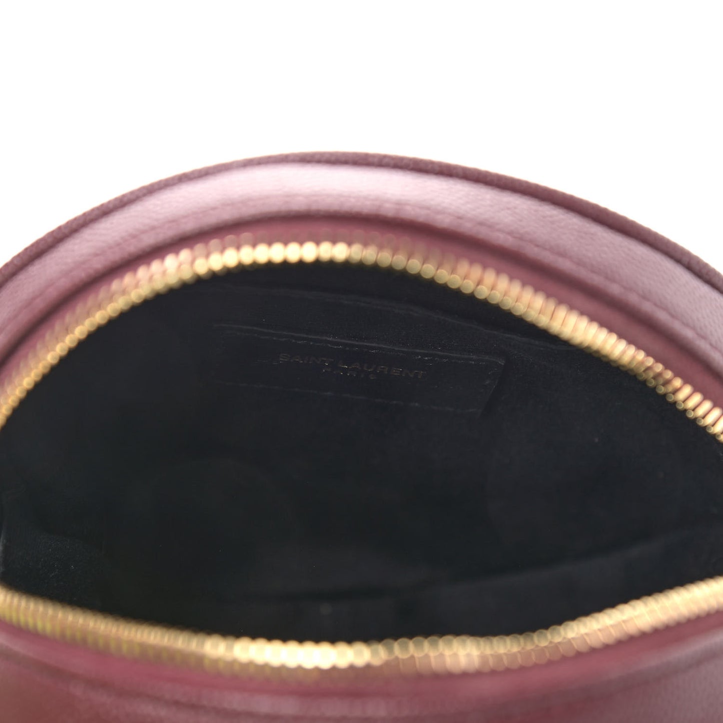 Grain De Poudre Matelasse Chevron Quilted Round Vinyle Camera Bag Rouge Legion