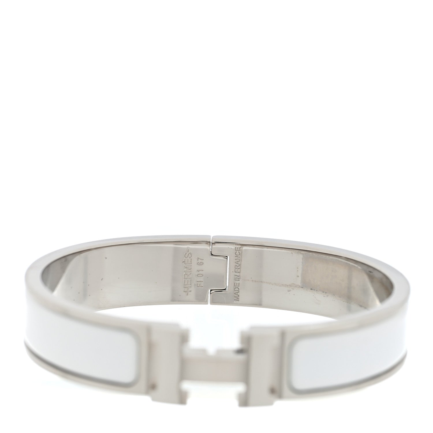 Hermes Enamel Narrow Clic Clac H Bracelet PM White 4 of 4