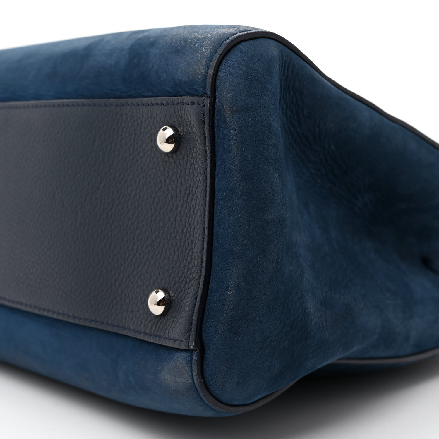 Chanel Grained Calfskin Suede Neo Executive Shopper Tote Navy Blue 10 of 14