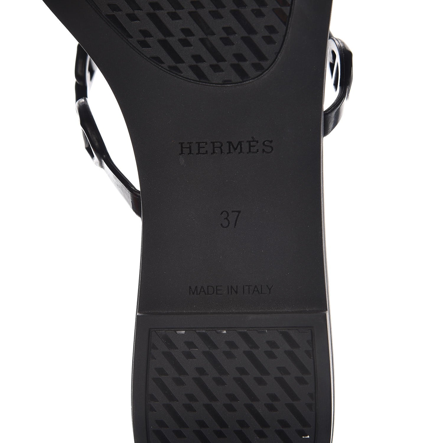 Hermes Rubber Chaine d'Ancre Rivage Sandals 37 Black 6 of 8