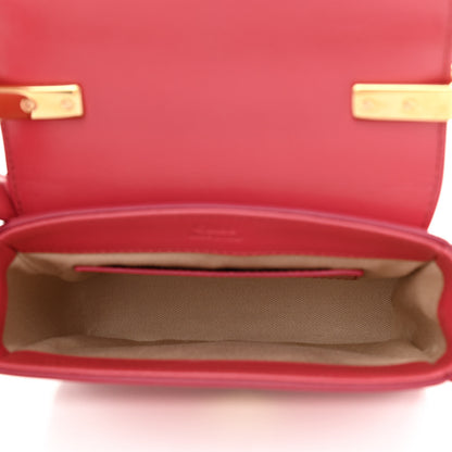 Chloe Shiny Calfskin Suede Mini C Double Carry Scarlet Pink 5 of 8