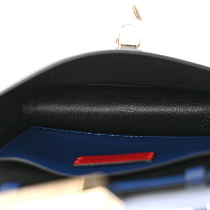 Valentino Garavani Calfskin Small Rockstud Overlay Flap Shoulder Bag Blue Delft 5 of 9