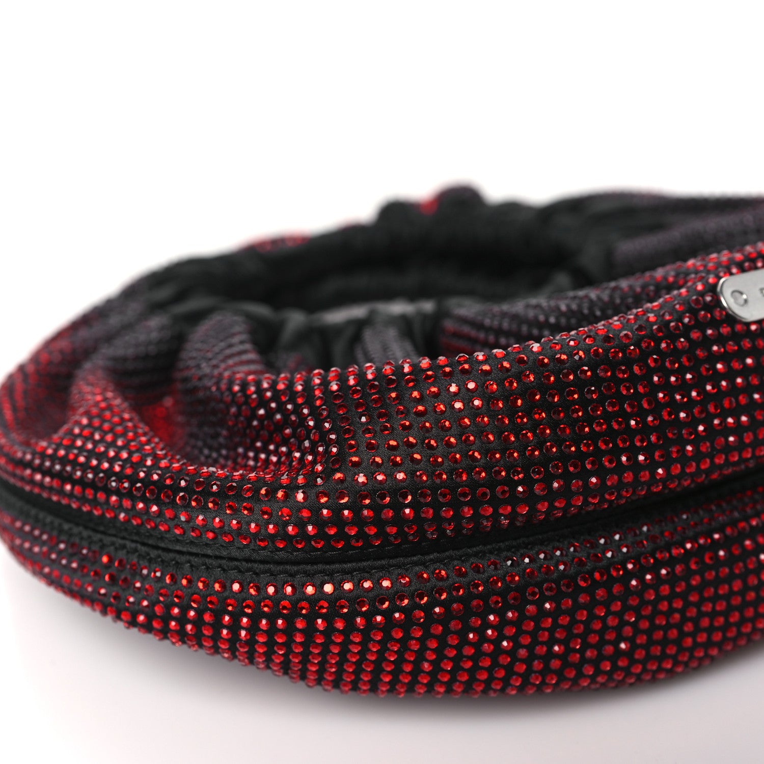 Alexander Wang Crystal Satin Mini Handle Crescent Bag Black Burnt Cherry 8 of 10
