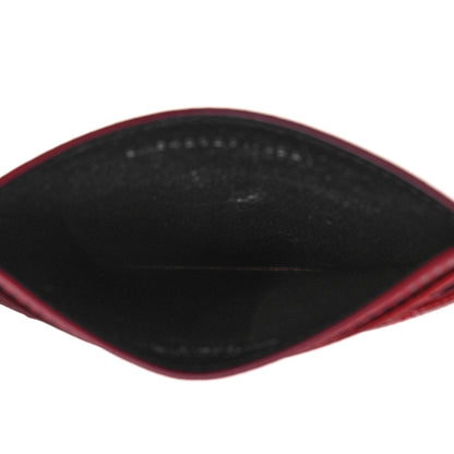 Saint Laurent Grain De Poudre Matelasse Chevron Monogram Credit Card Case Opyum Red 5 of 8