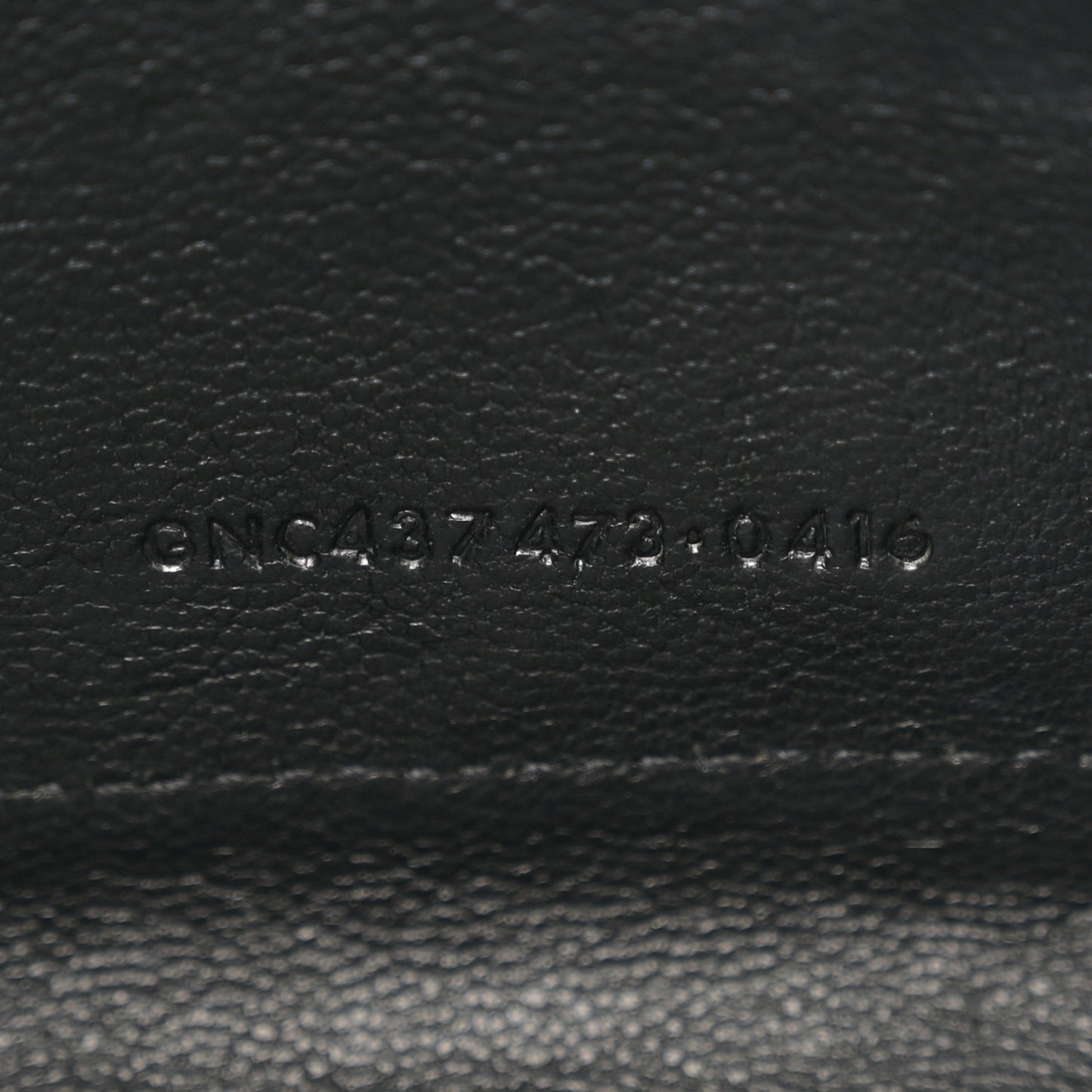 Sheepskin Tri-Quilt Monogram Envelope Chain Wallet Black