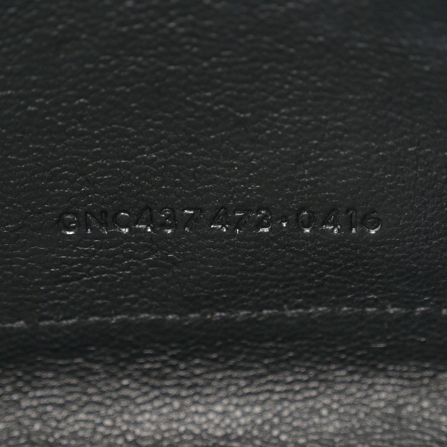Saint Laurent Sheepskin Tri-Quilt Monogram Envelope Chain Wallet Black 7 of 12