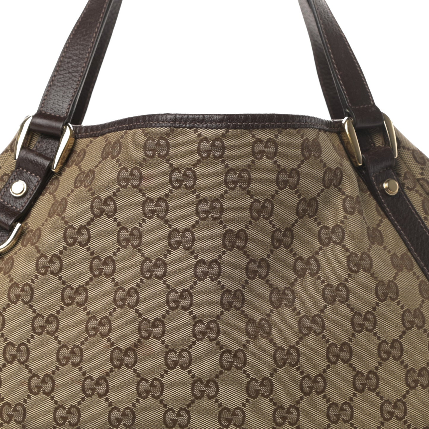 Monogram Medium Abbey Shoulder Bag Dark Brown