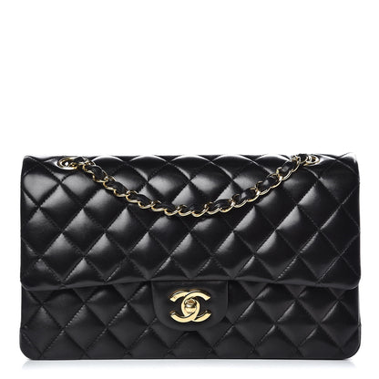 Chanel Lambskin Quilted Medium Double Flap Black 1 of 13