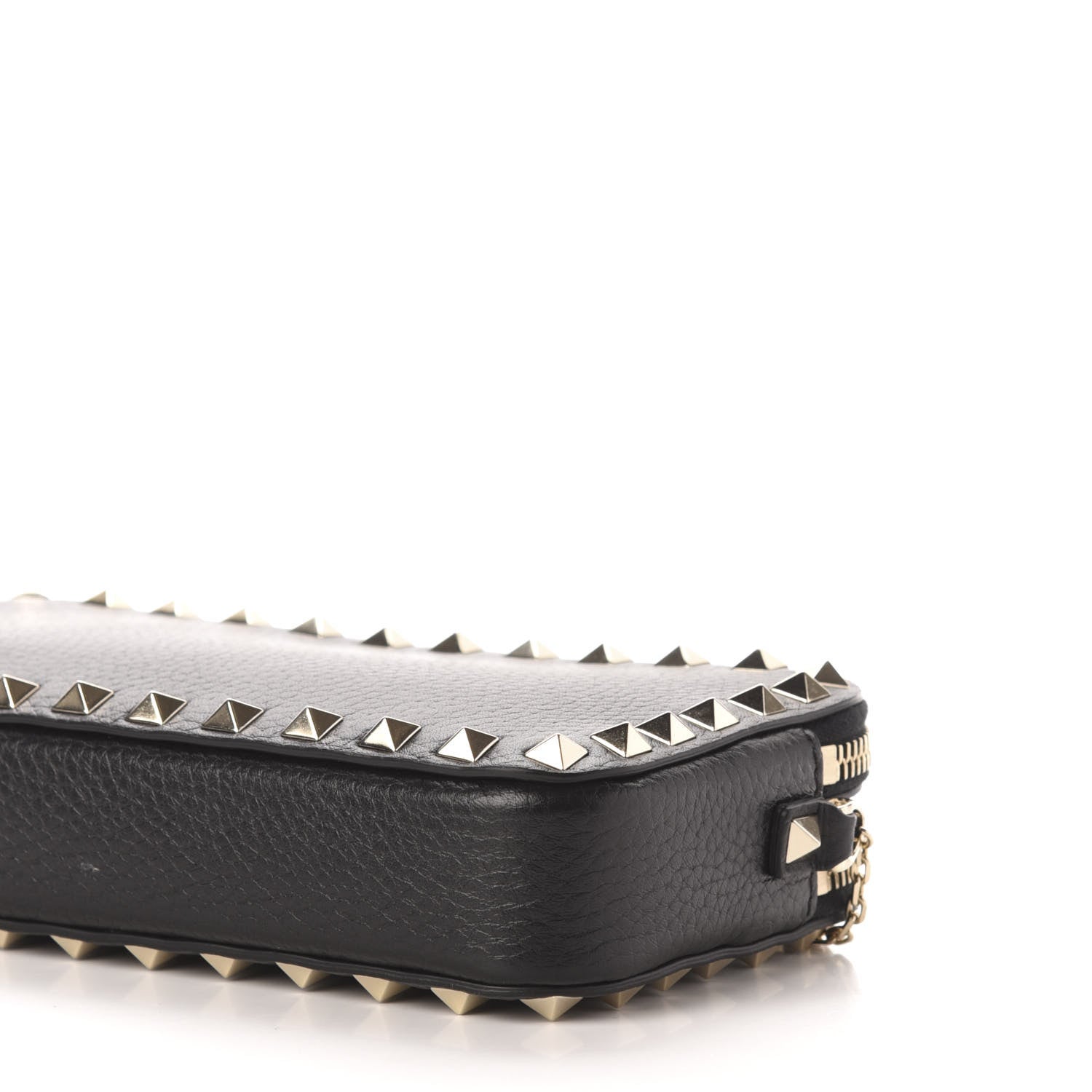 Valentino Garavani Pebbled Calfskin Rockstud Small Chain Shoulder Bag Black 8 of 10