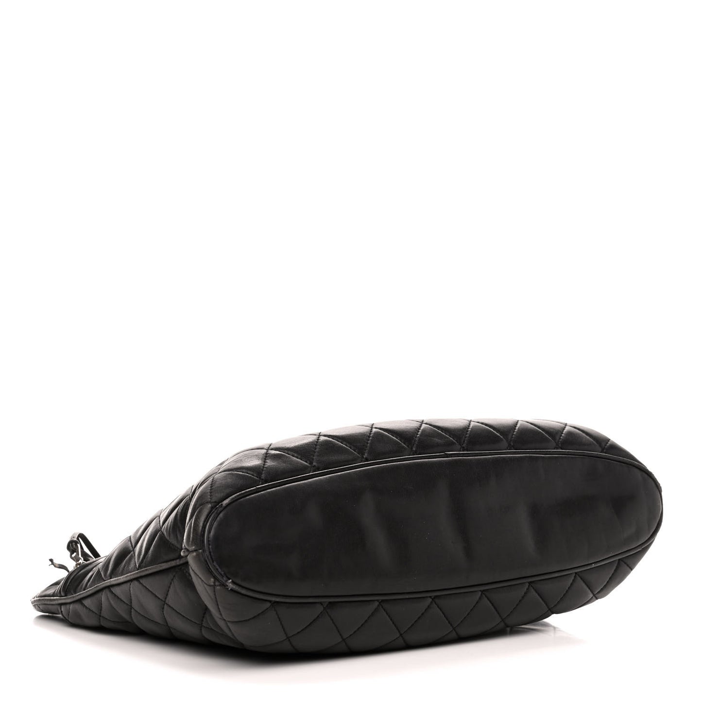 Lambskin Quilted Shoulder Bag Black