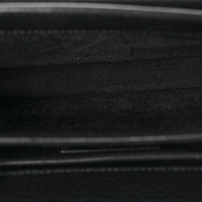 Saint Laurent Grained Calfskin Medium Monogram Sunset Satchel Black 5 of 14