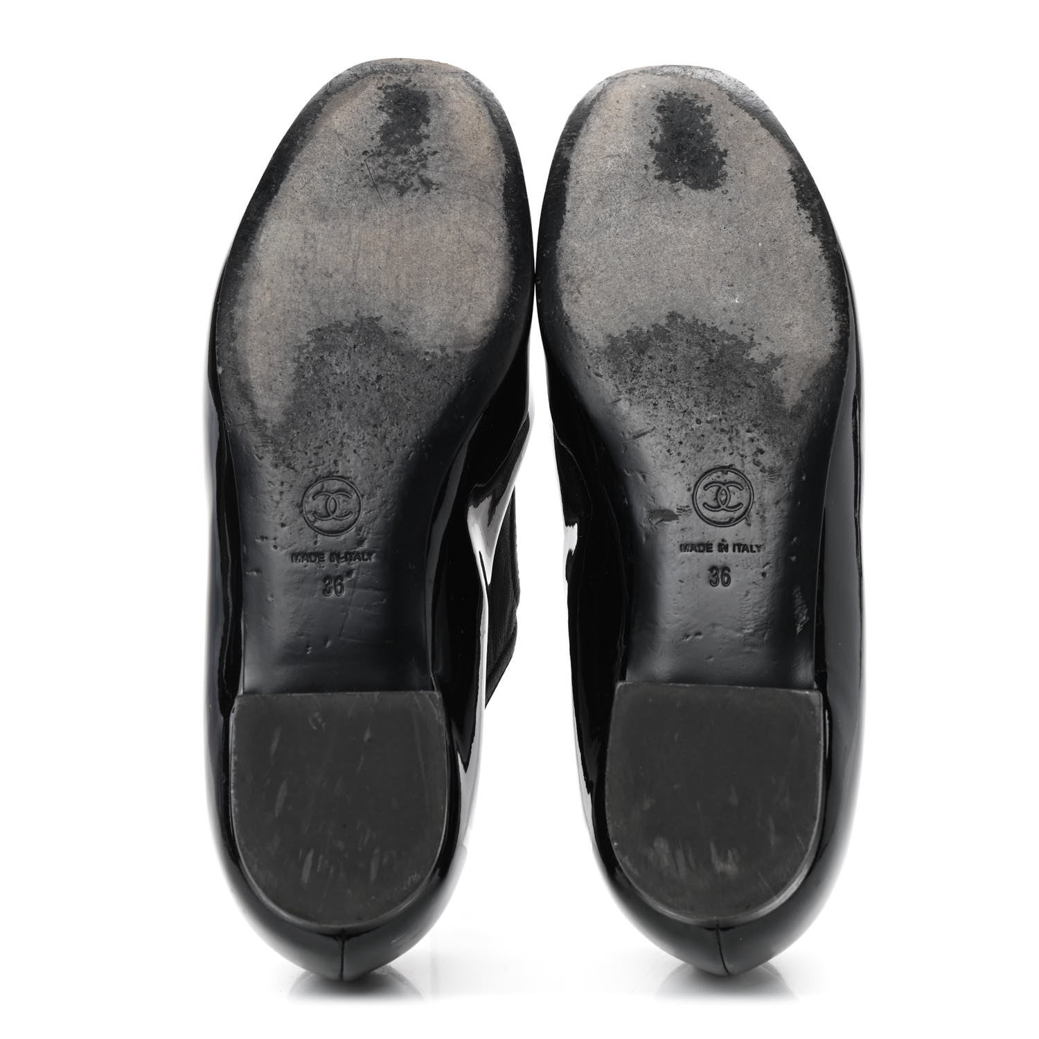 Chanel Patent Calfskin Mary Jane Ballerina Flats 36 Black 5 of 9