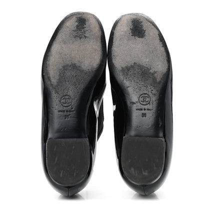 Chanel Patent Calfskin Mary Jane Ballerina Flats 36 Black 5 of 9