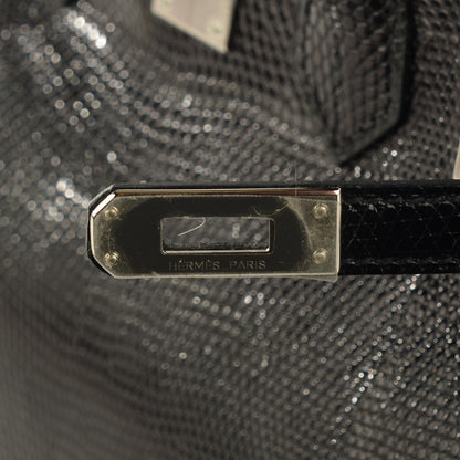 Hermes Shiny Lizard Birkin 25 Black 22 of 22