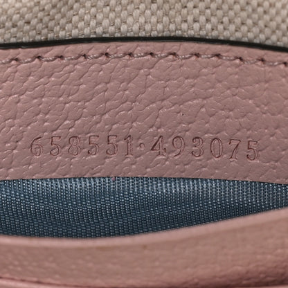 Gucci Monogram Jumbo GG Textured Dollar Calfskin Mini Ophidia Half Moon Hobo Beige Perfect Pink 6 of 9