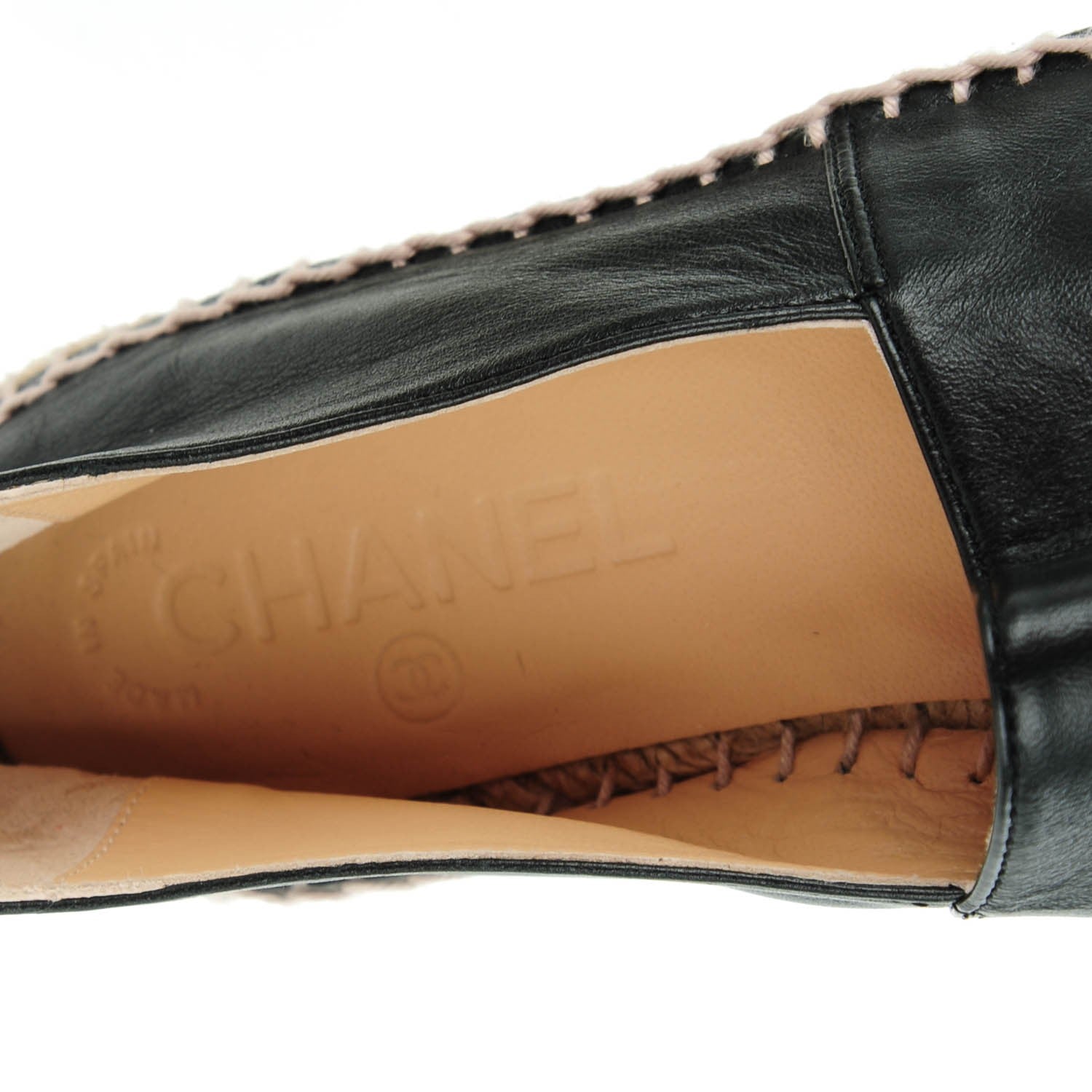 Chanel Lambskin CC Espadrilles 36 Black 8 of 9