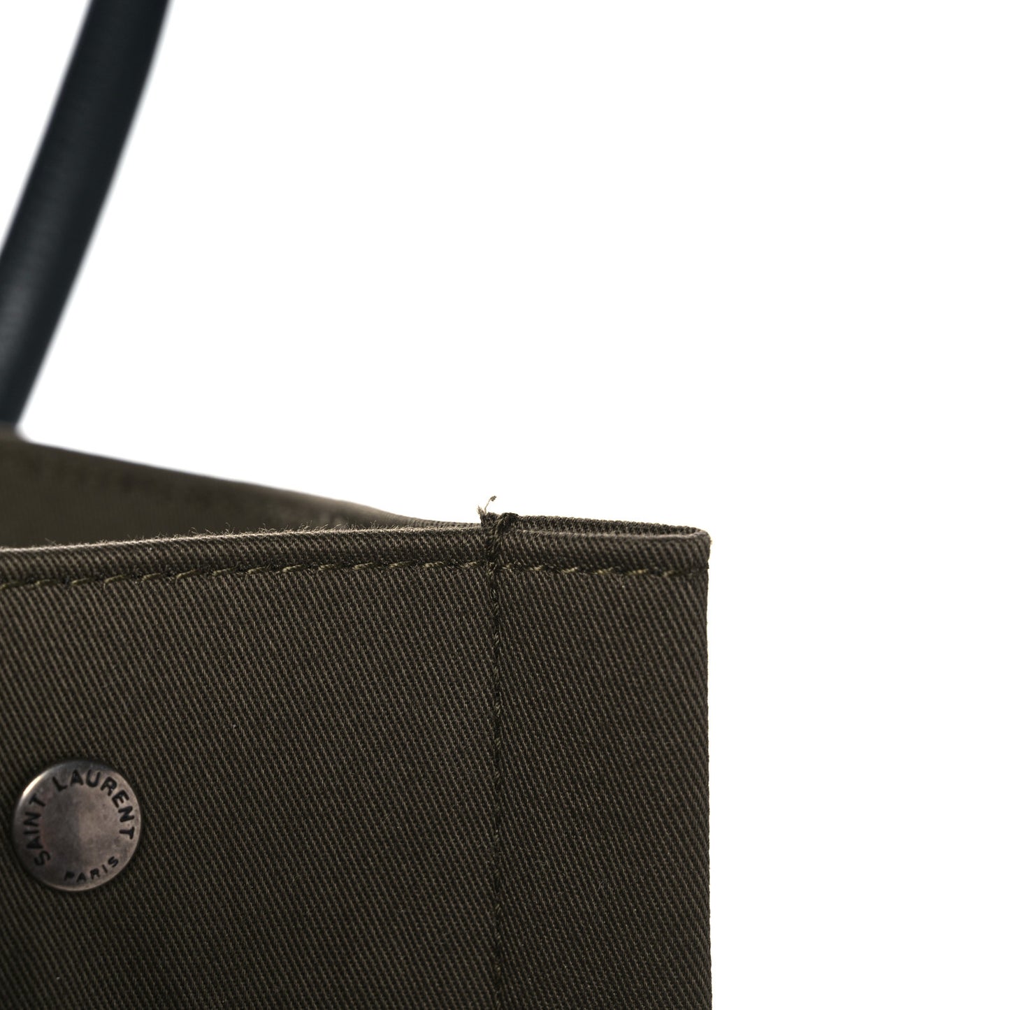 Linen Calfskin Rive Gauche Tote Khaki