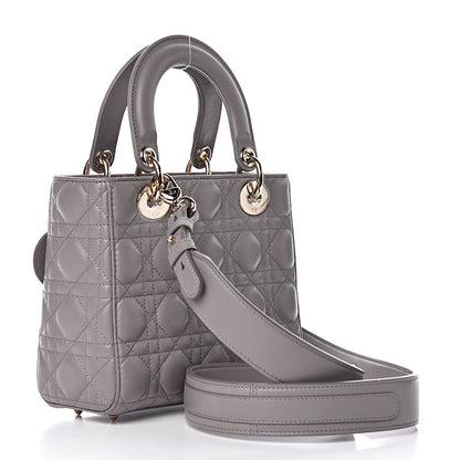 Christian Dior Lambskin Cannage Small Lucky Badges My Lady Dior Grey 3 of 11