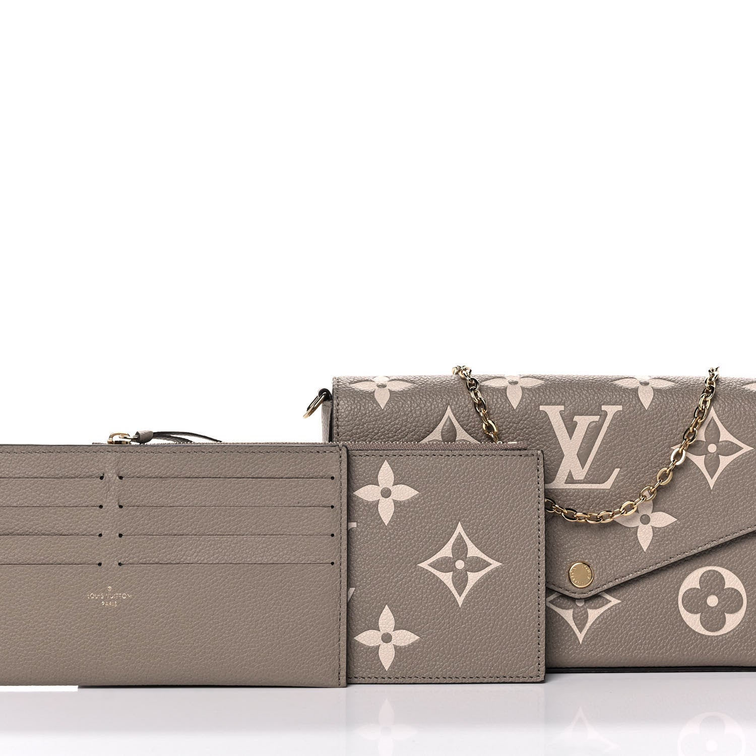 Louis Vuitton Empreinte Monogram Giant Felicie Pochette Tourterelle Creme 9 of 13