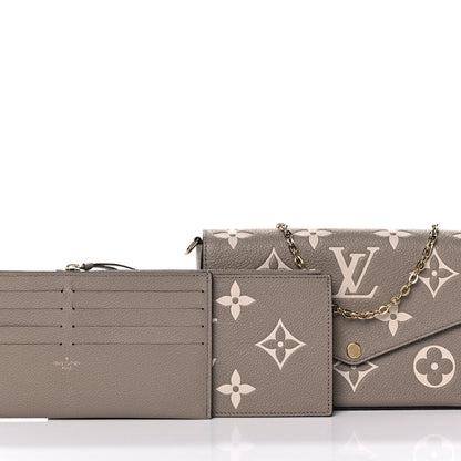 Louis Vuitton Empreinte Monogram Giant Felicie Pochette Tourterelle Creme 9 of 13