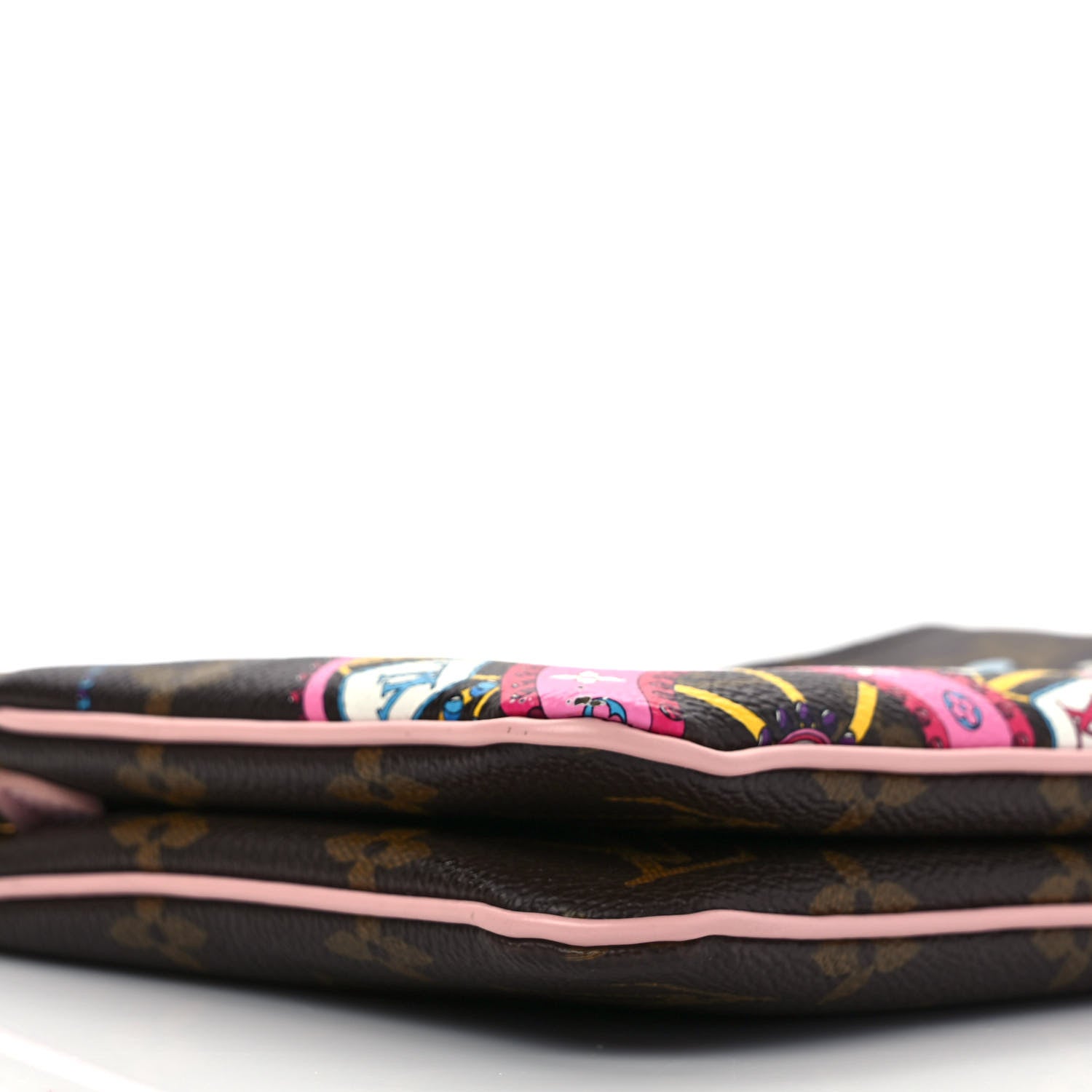 Louis Vuitton Monogram 2020 Christmas Animation Big Wheel Double Zip Pochette Rose Ballerine 8 of 10