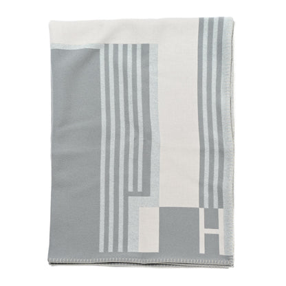 Hermes Wool Cashmere Ithaque Blanket Gris Perle 1 of 3