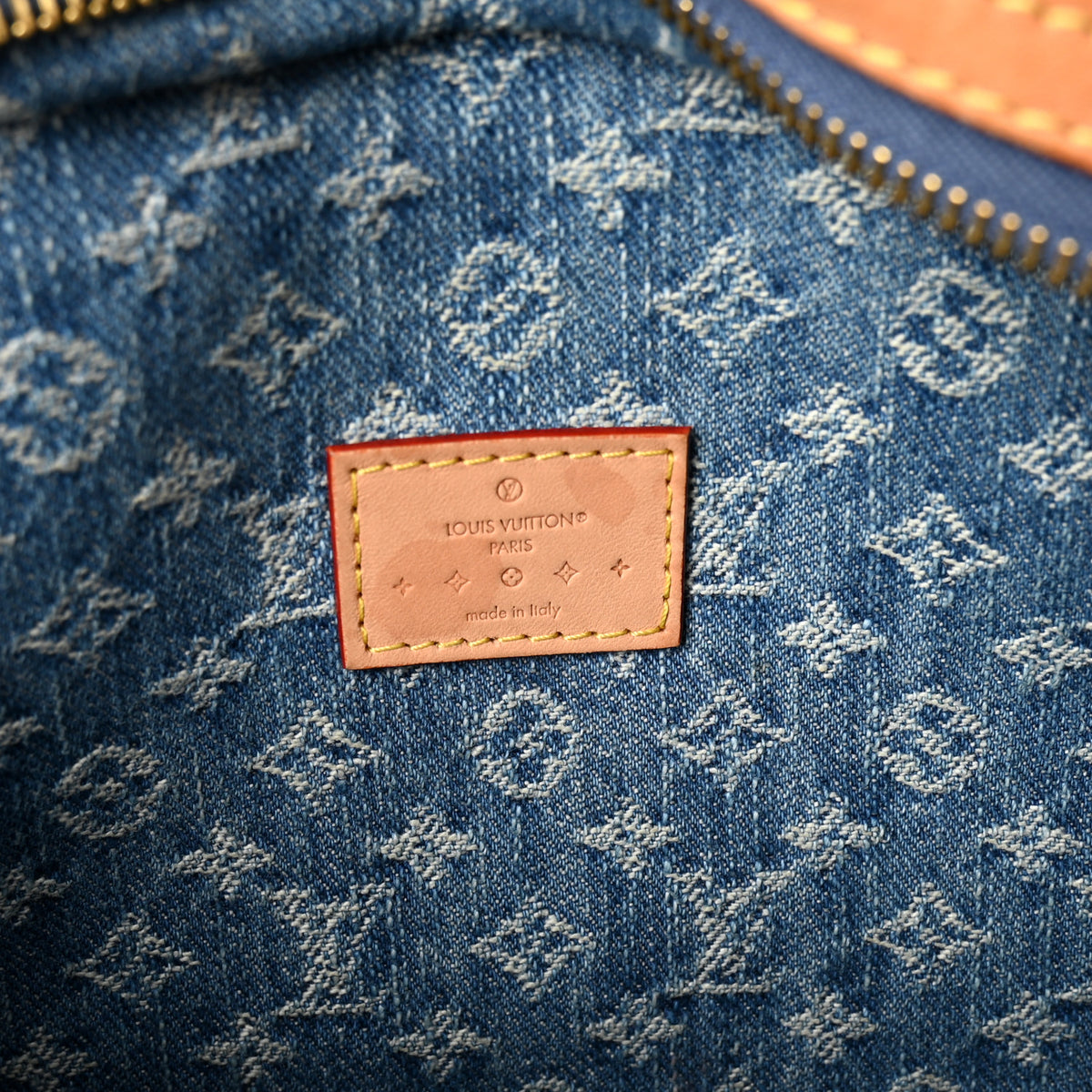 Monogram Denim High Rise Bumbag Blue