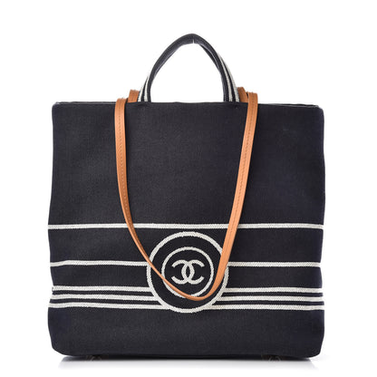 Chanel Denim Large Shopping Tote Black 1 of 10