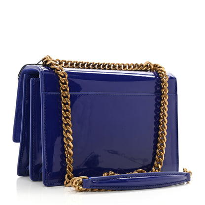 Saint Laurent Patent Small Monogram Sunset Royal Blue 3 of 10