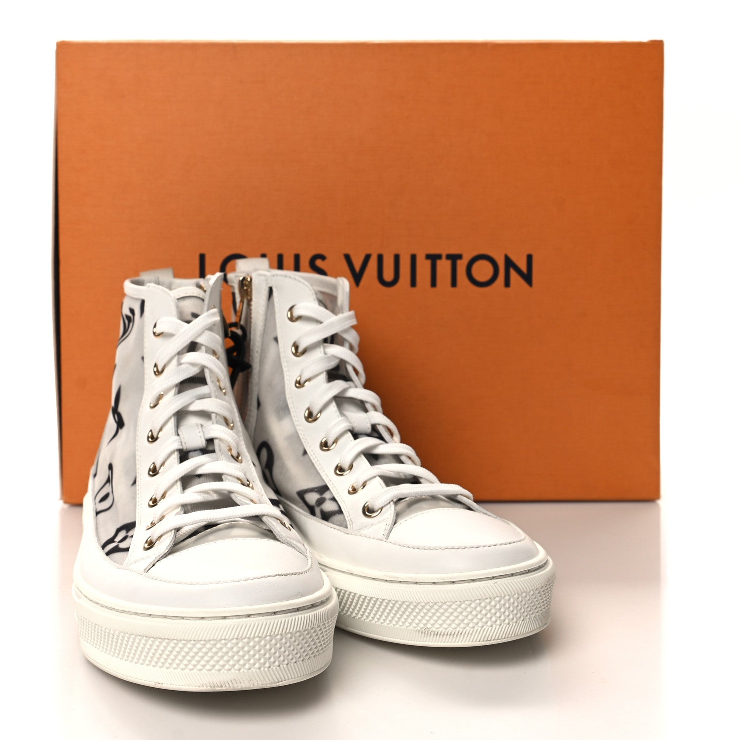 Louis Vuitton Technical Fabric Calfskin Monogram Giant Printed Stellar Sneaker Boots 39.5 11 of 11