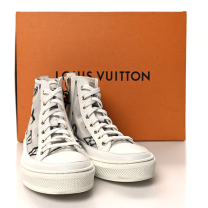 Louis Vuitton Technical Fabric Calfskin Monogram Giant Printed Stellar Sneaker Boots 39.5 11 of 11