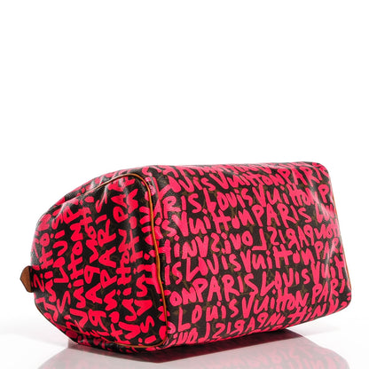 Louis Vuitton Monogram Graffiti Speedy 30 Fuchsia 4 of 7