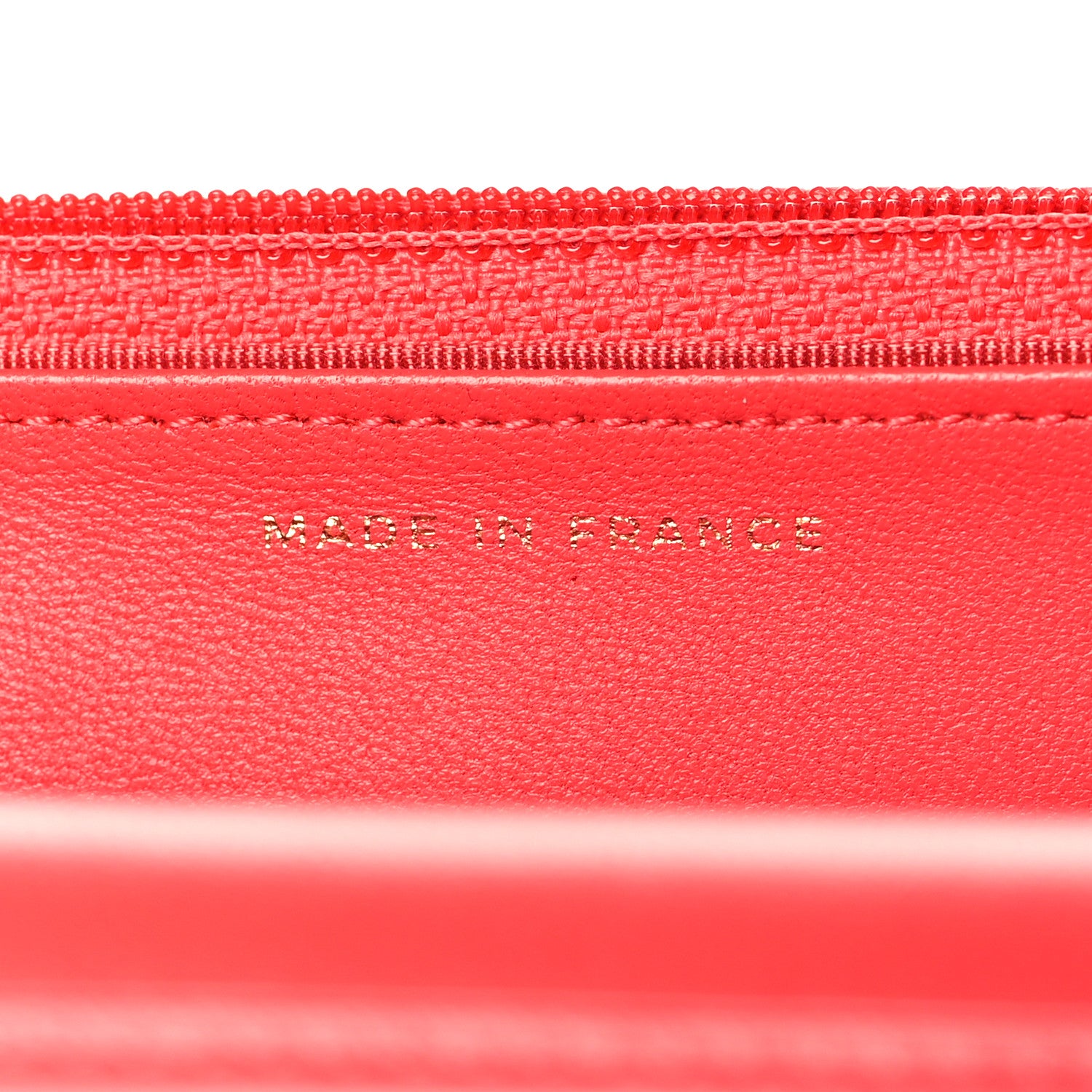 Chanel Lambskin Quilted Wallet On Chain WOC Light Red 7 of 10