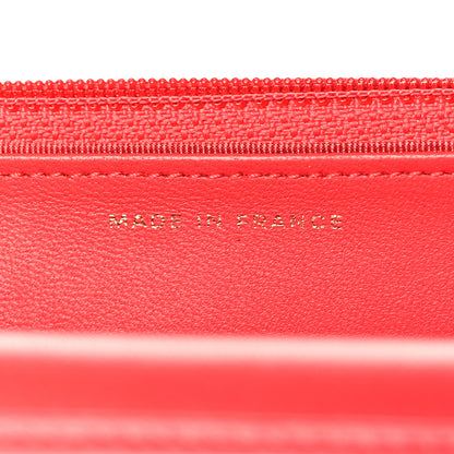 Chanel Lambskin Quilted Wallet On Chain WOC Light Red 7 of 10