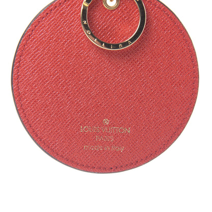 Louis Vuitton Calfskin Monogram Check Bag Charm Key Holder Red 4 of 7