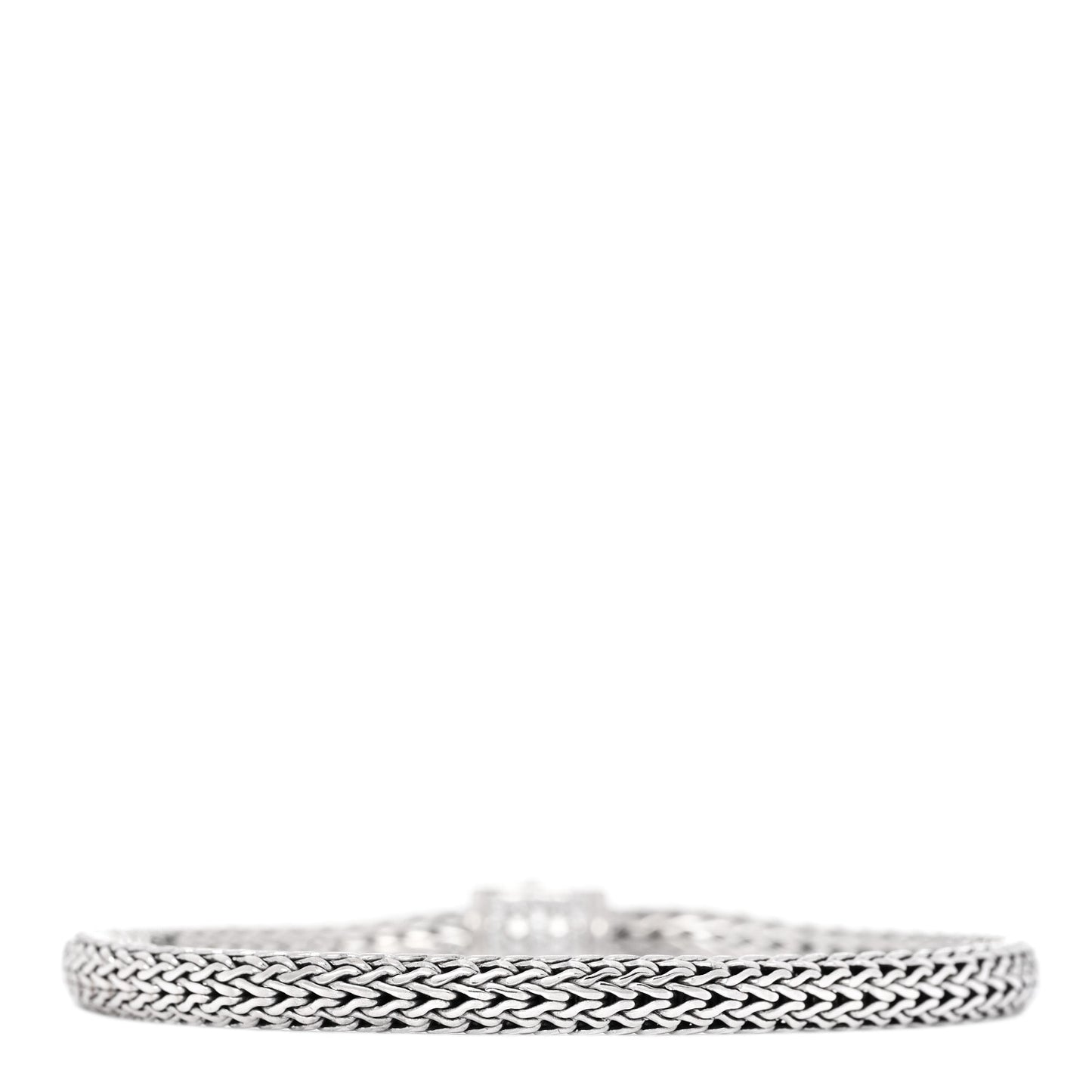 Sterling Silver 18K Yellow Gold Diamond 4.75mm Classic Chain Bracelet
